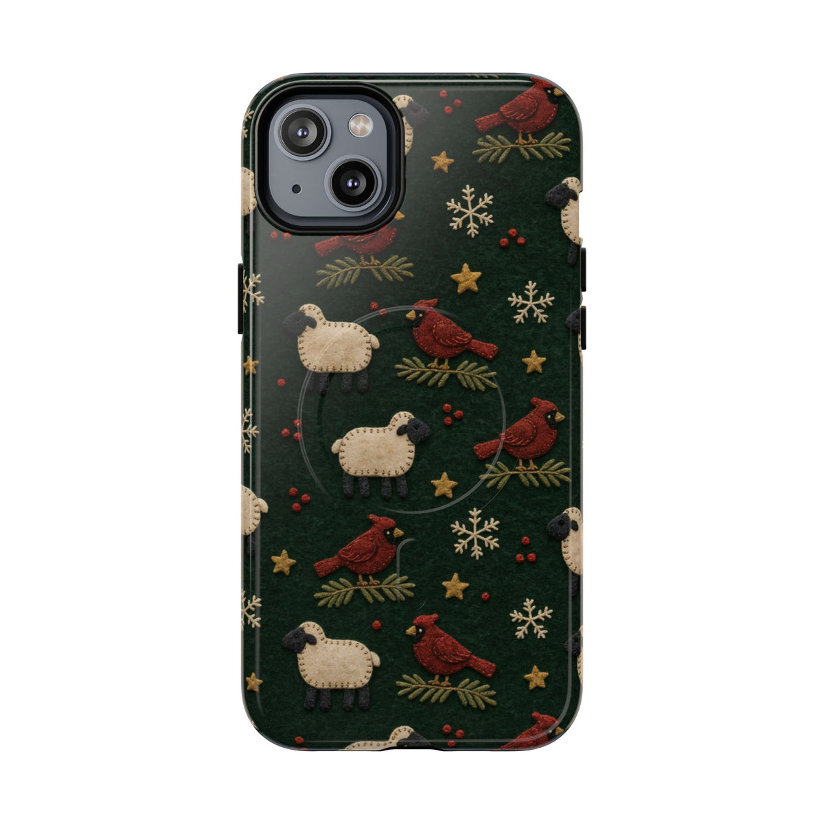 Felt Sheep Cardinals Magnetic Case