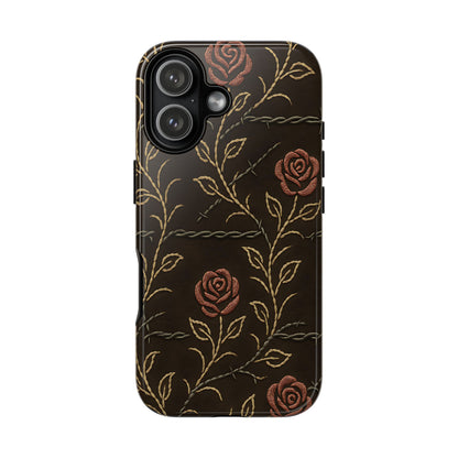 Barbed Wire Roses Tough Phone Case