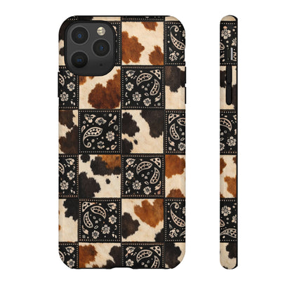 Cowhide Bandana Checkered Tough Case