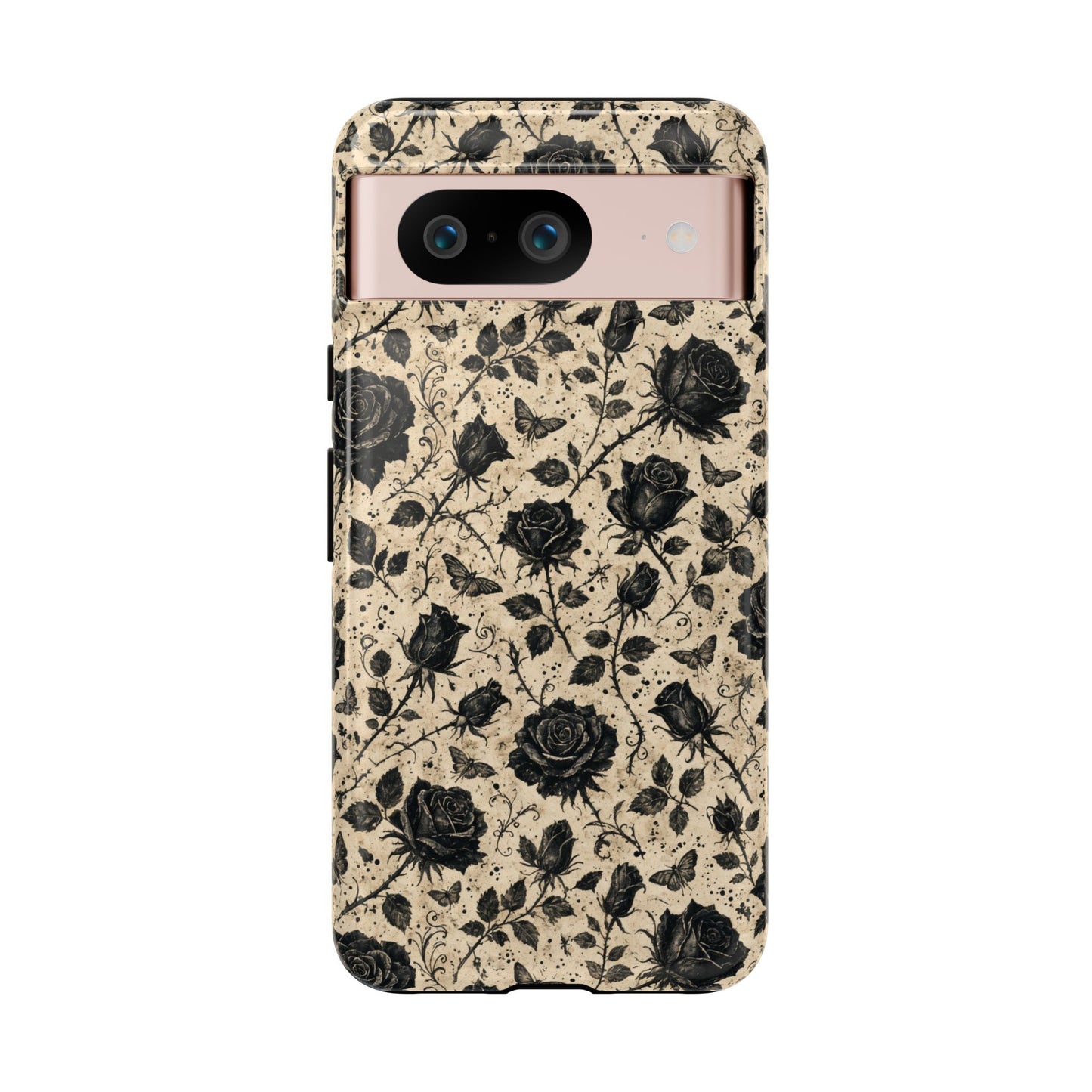 Black Rose Bone Tough Case