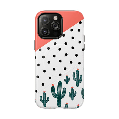 Polka Dot Cactus Magnetic Case