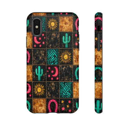 Neon Cactus Patchwork Tough Case