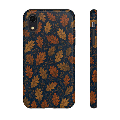 Navy Autumn Leaves Tough Case