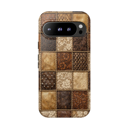 Leather Lace Patchwork Tough Case