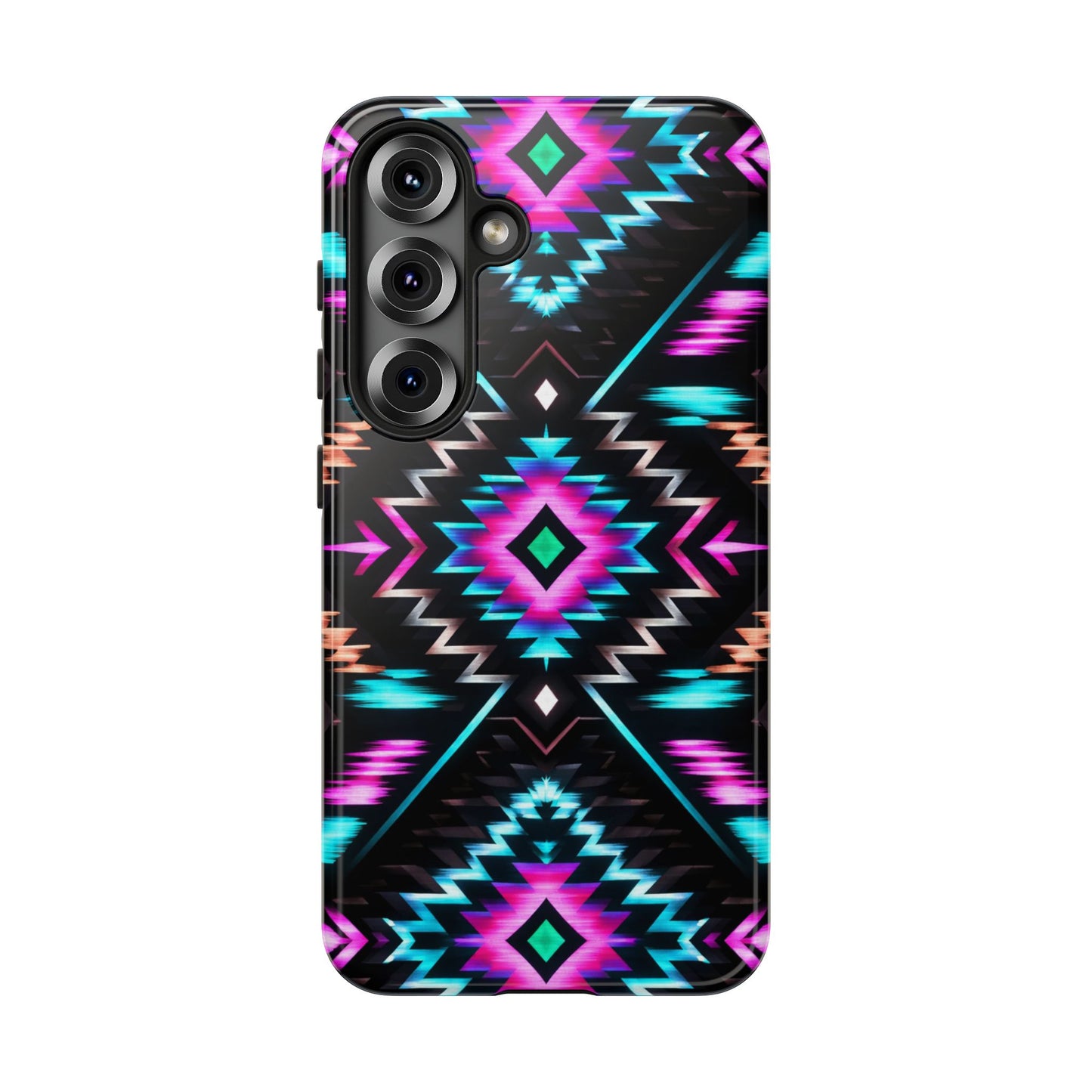Black Neon Aztec Rug Tough Case