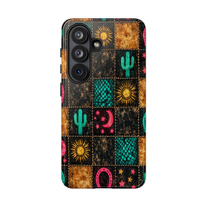 Neon Cactus Patchwork Tough Case