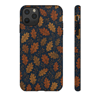 Navy Autumn Leaves Tough Case