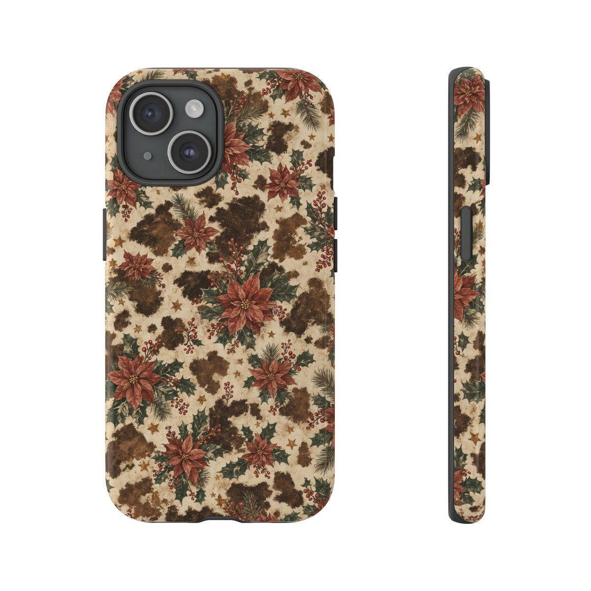 Cowhide Poinsettia Tough Case