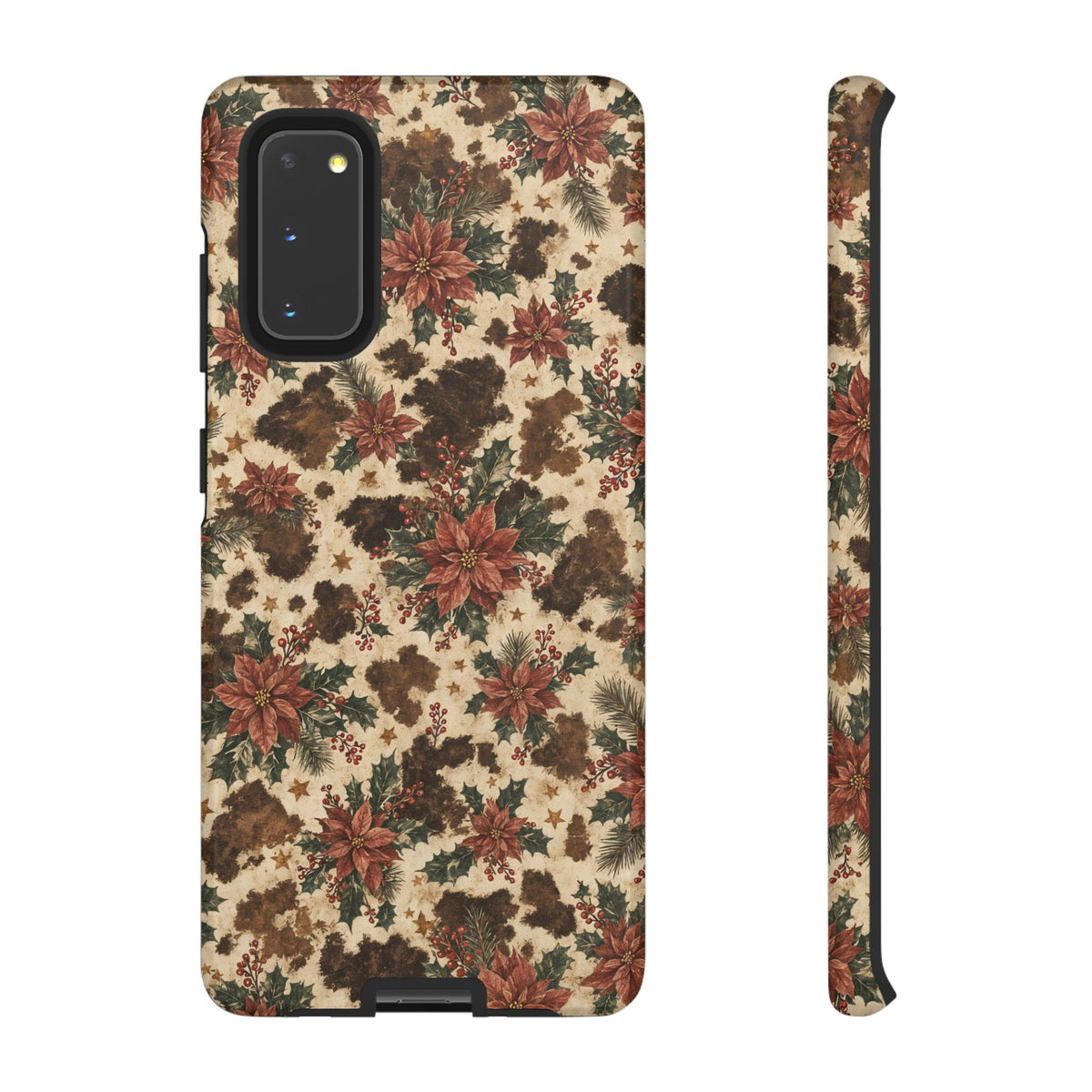 Cowhide Poinsettia Tough Case