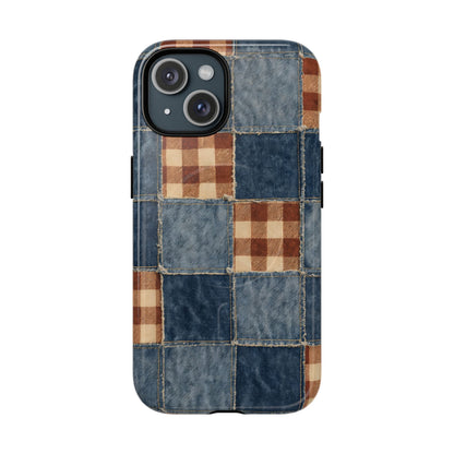 Denim Patchwork Magnetic Case