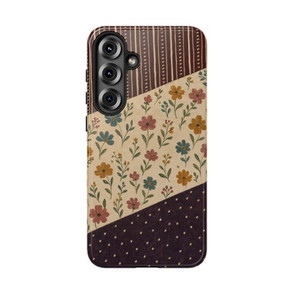 Fall Floral Stripe Tough Case