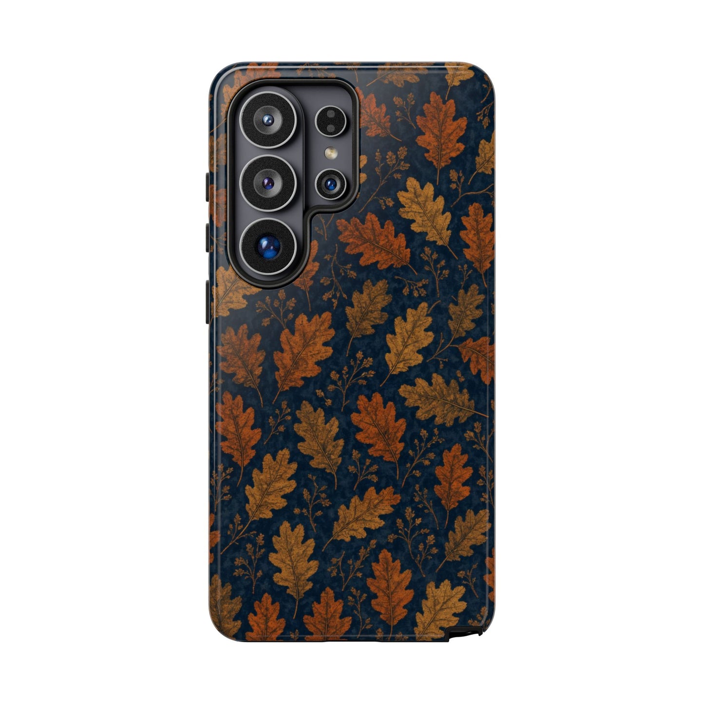 Navy Autumn Leaves Tough Case