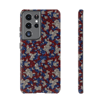 USA Cowhide Glitter Tough Case