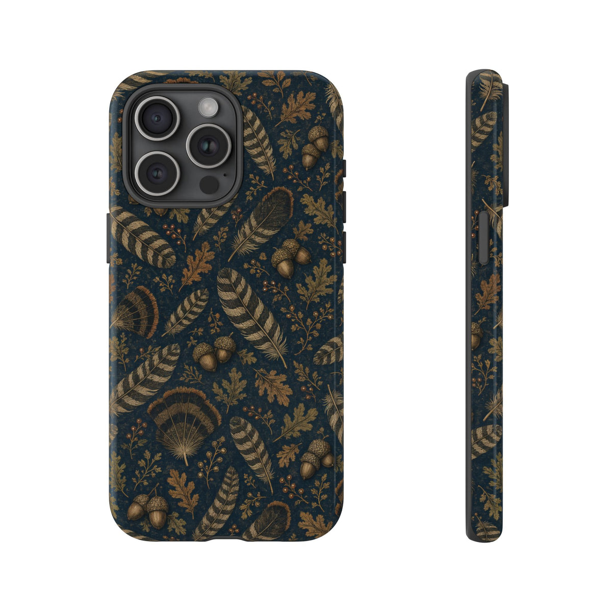 Navy Feathers Tough Case