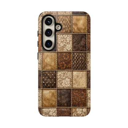 Leather Lace Patchwork Tough Case