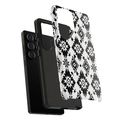 Black White Aztec Tough Phone Case