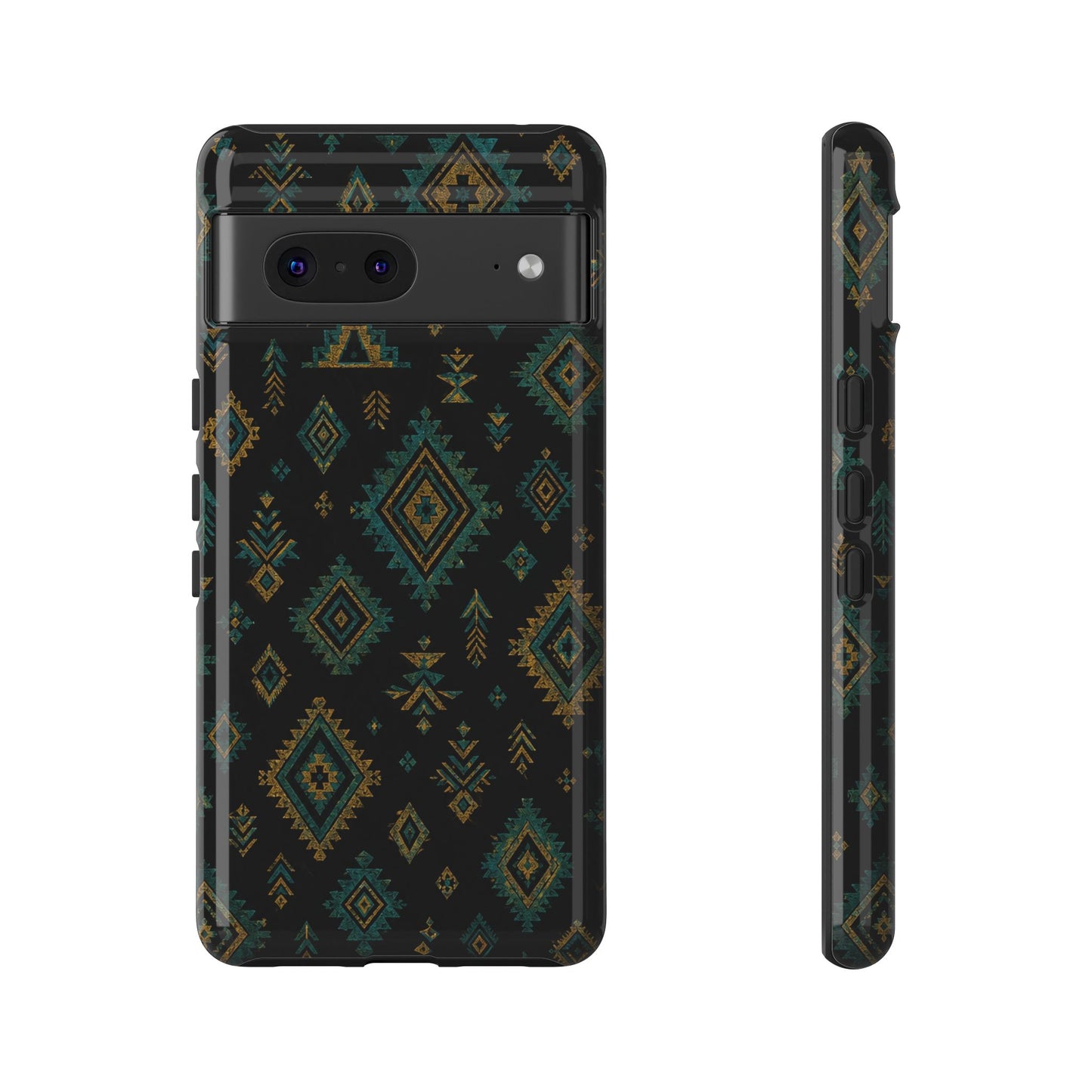 Turquoise Gold Aztec Tough Case