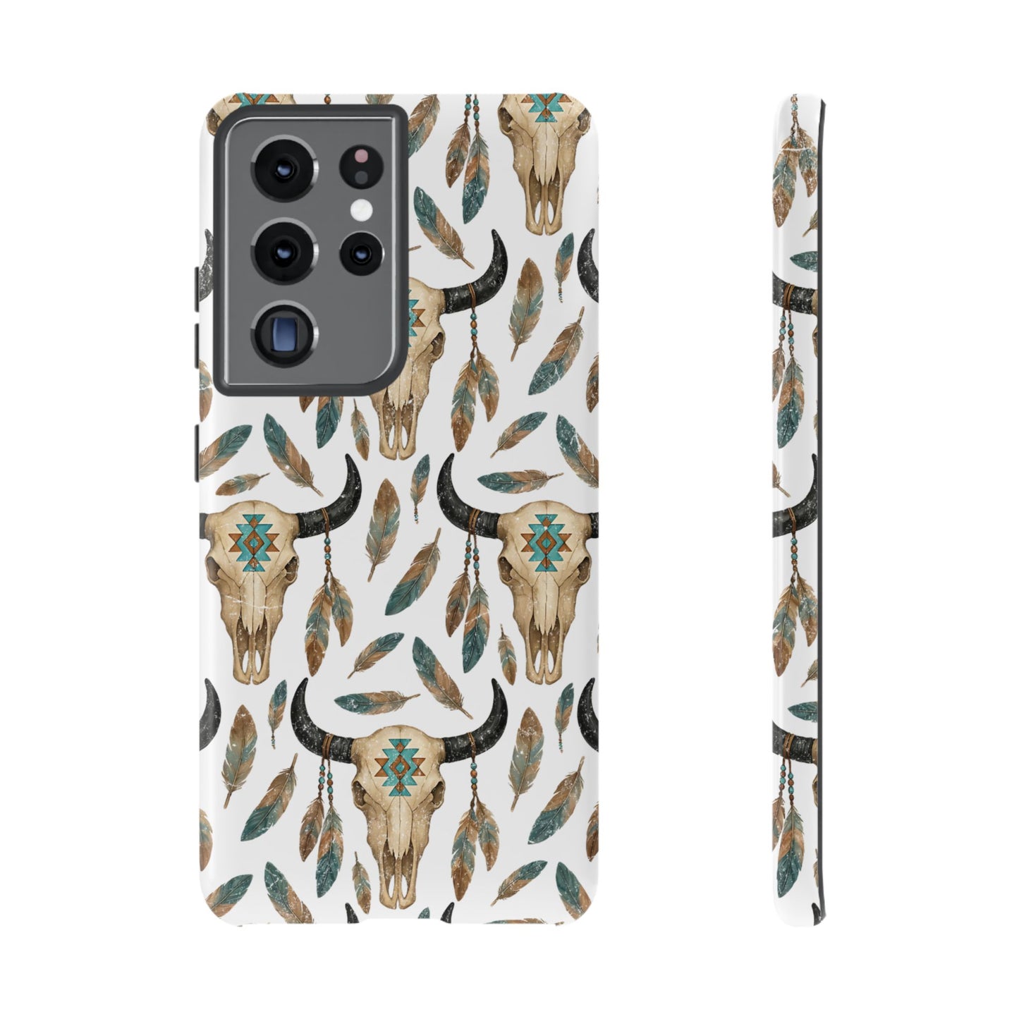 Aztec Feather Skull Tough Case