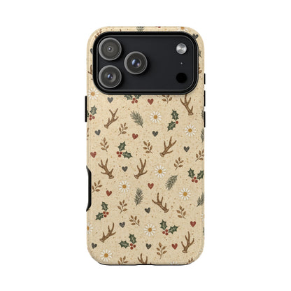 Antler Daisies Christmas Tough Case