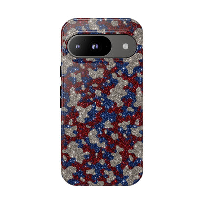 USA Cowhide Glitter Tough Case