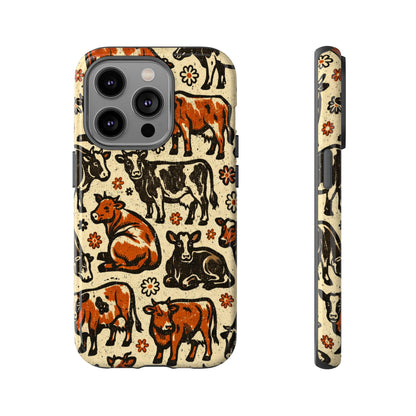 Retro Cows Tough Case