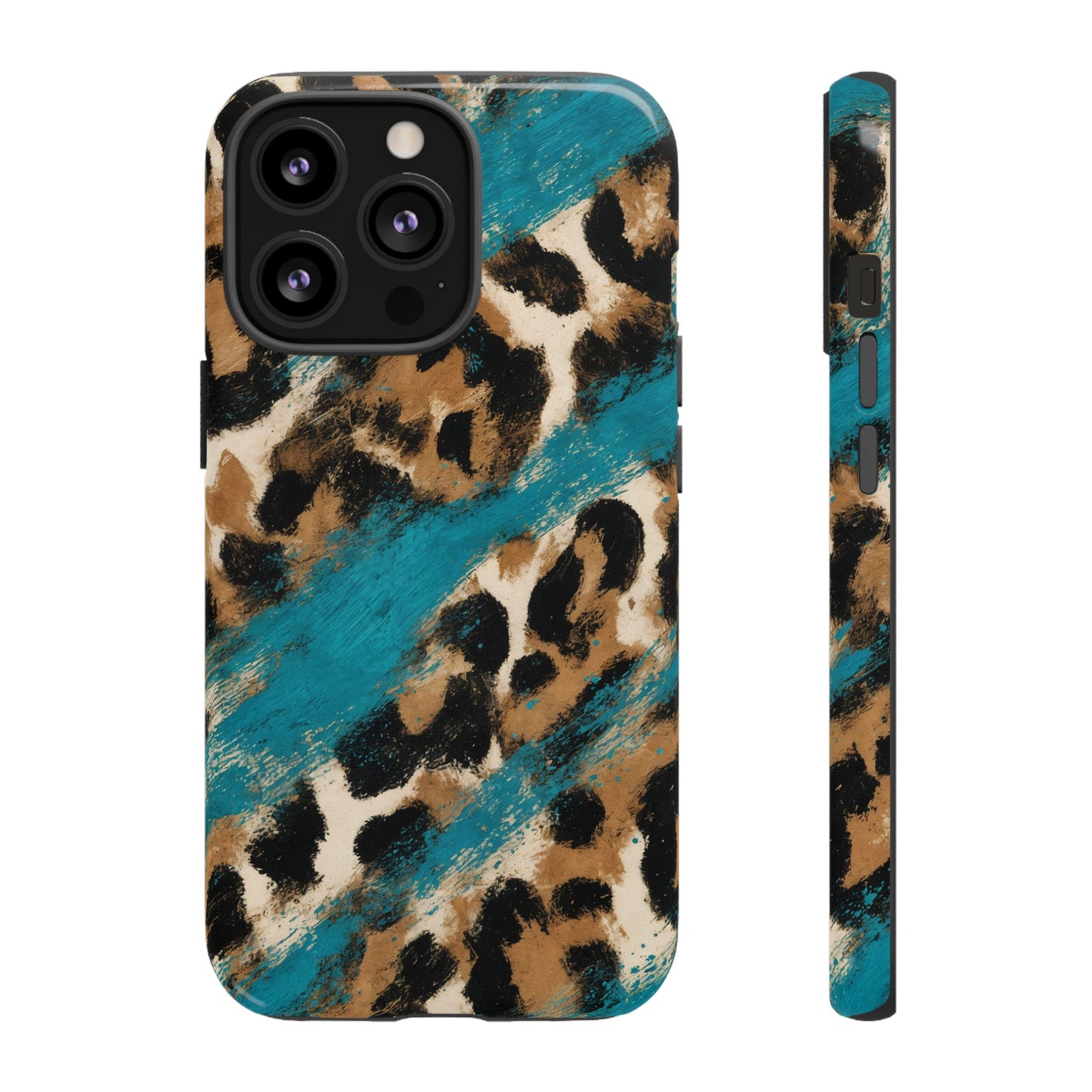Turquoise Leopard Tough Case