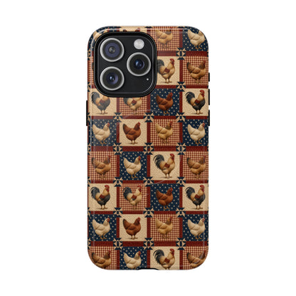 Patriotic Chicken Patchwork Magnetic Case