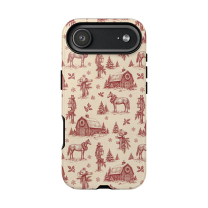 Christmas Toile Tough Case