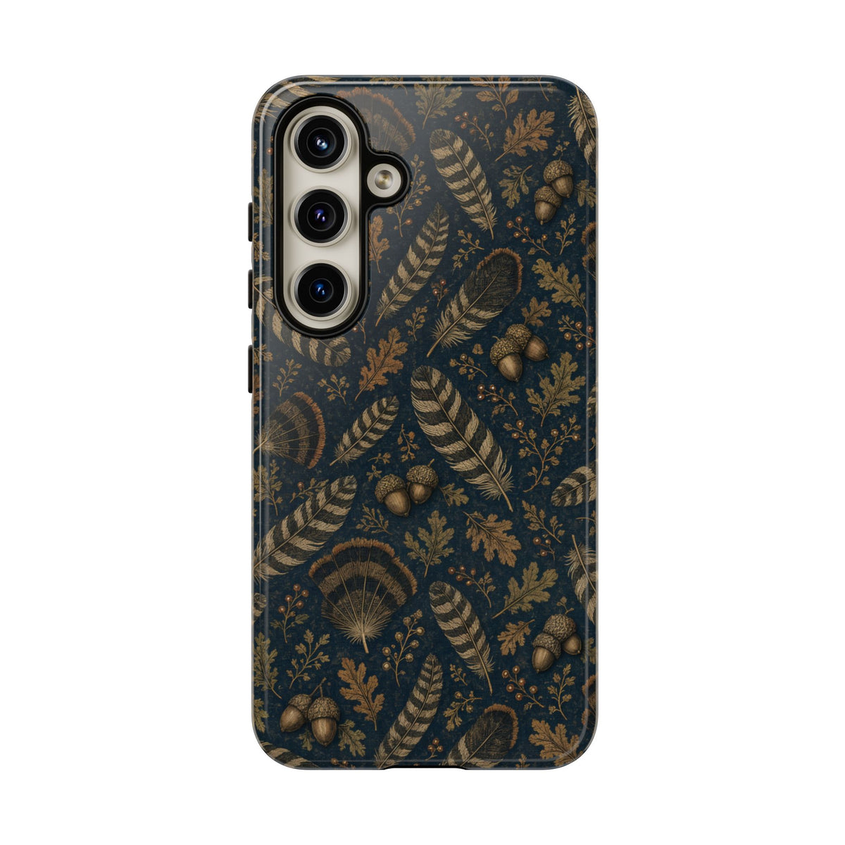 Navy Feathers Tough Case