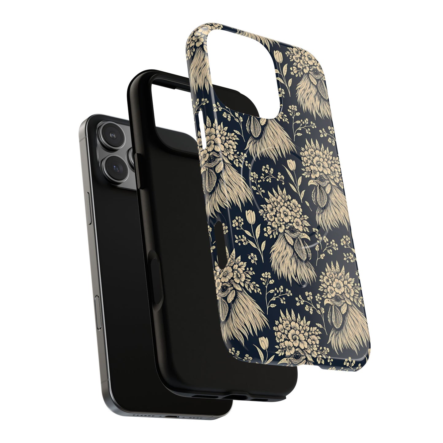 Floral Rooster Magnetic Case
