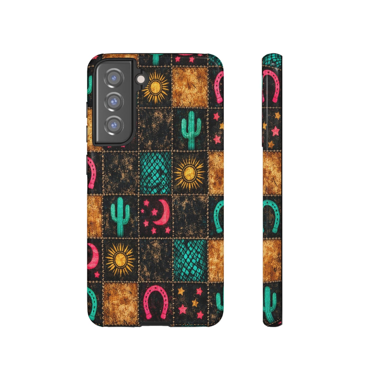 Neon Cactus Patchwork Tough Case