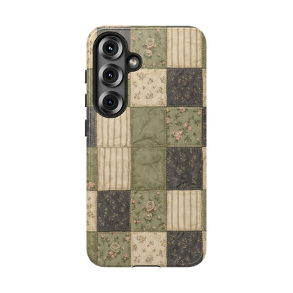 Sage Floral Patchwork Tough Case