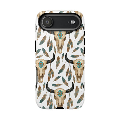 Aztec Feather Skull Tough Case