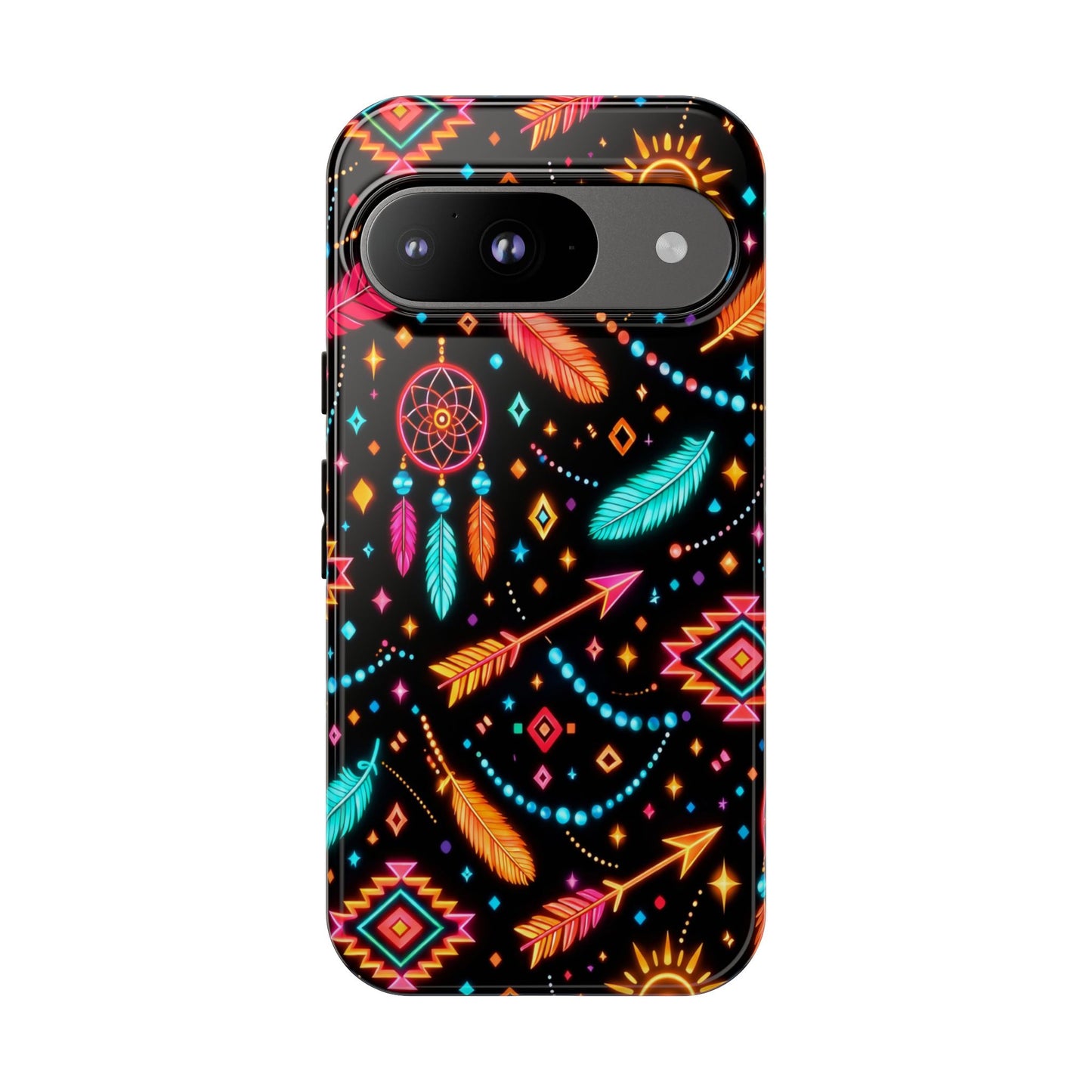 Neon Aztec Feather Tough Case