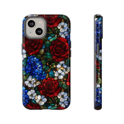 Patriotic Floral Glass Tough Case