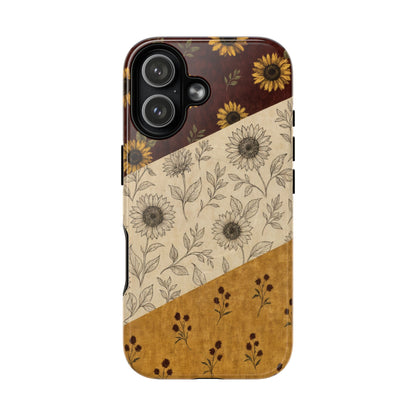 Sunflower Burgundy Swaths Magnetic Case