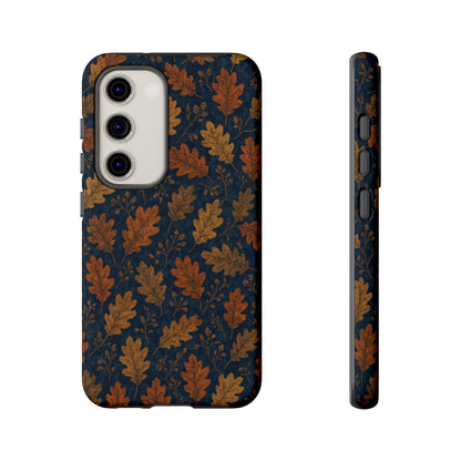 Navy Autumn Leaves Tough Case