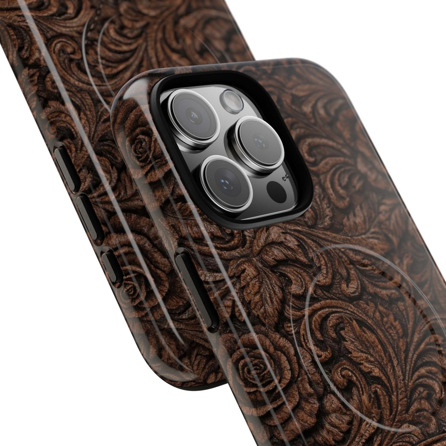 Carved Floral Mama Magnetic Case