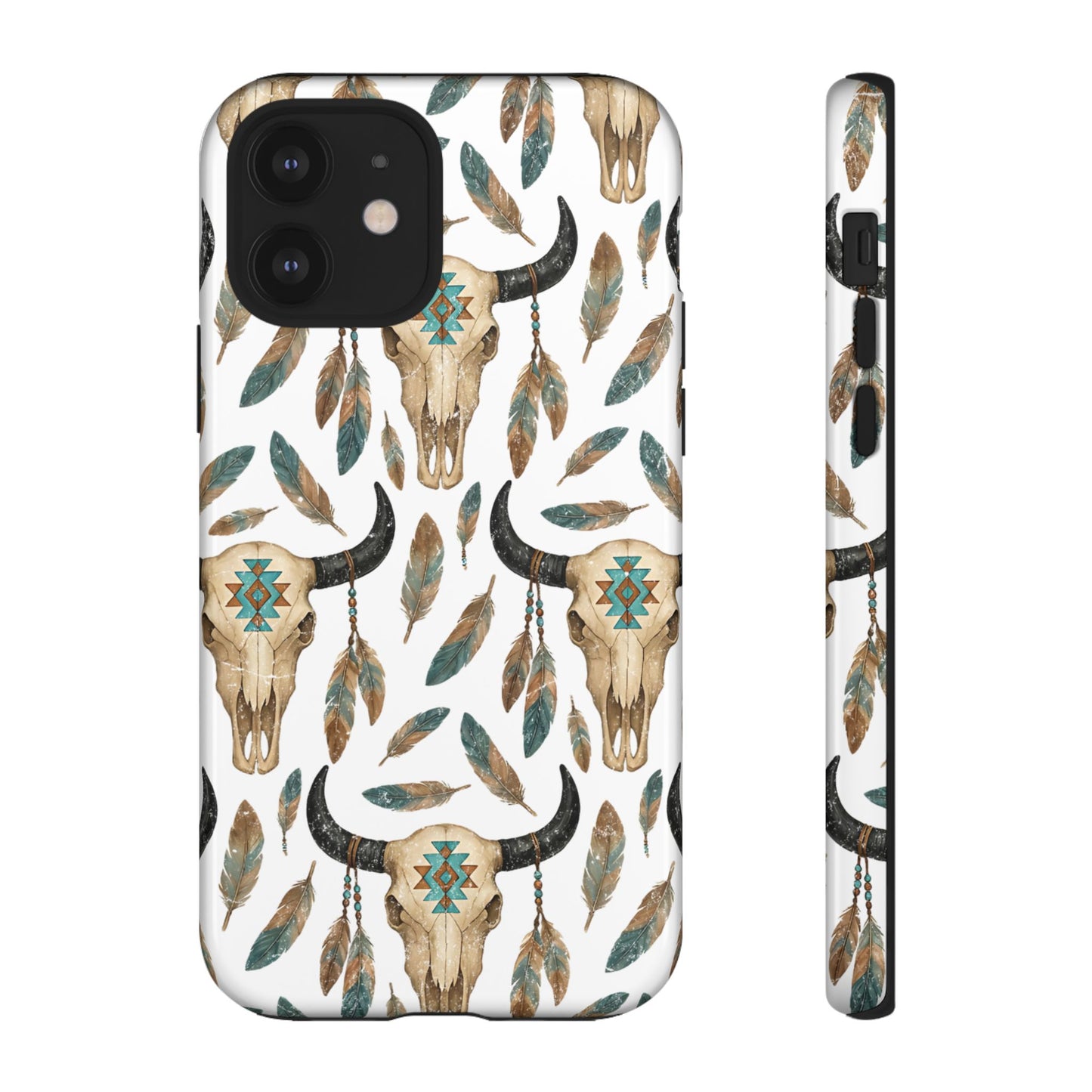 Aztec Feather Skull Tough Case