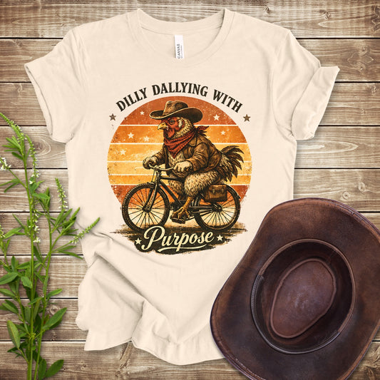 Dilly Dallying With Purpose T Shirt - Natural