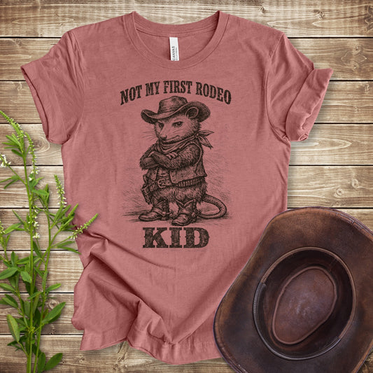 Not My First Rodeo T Shirt - Heather Mauve