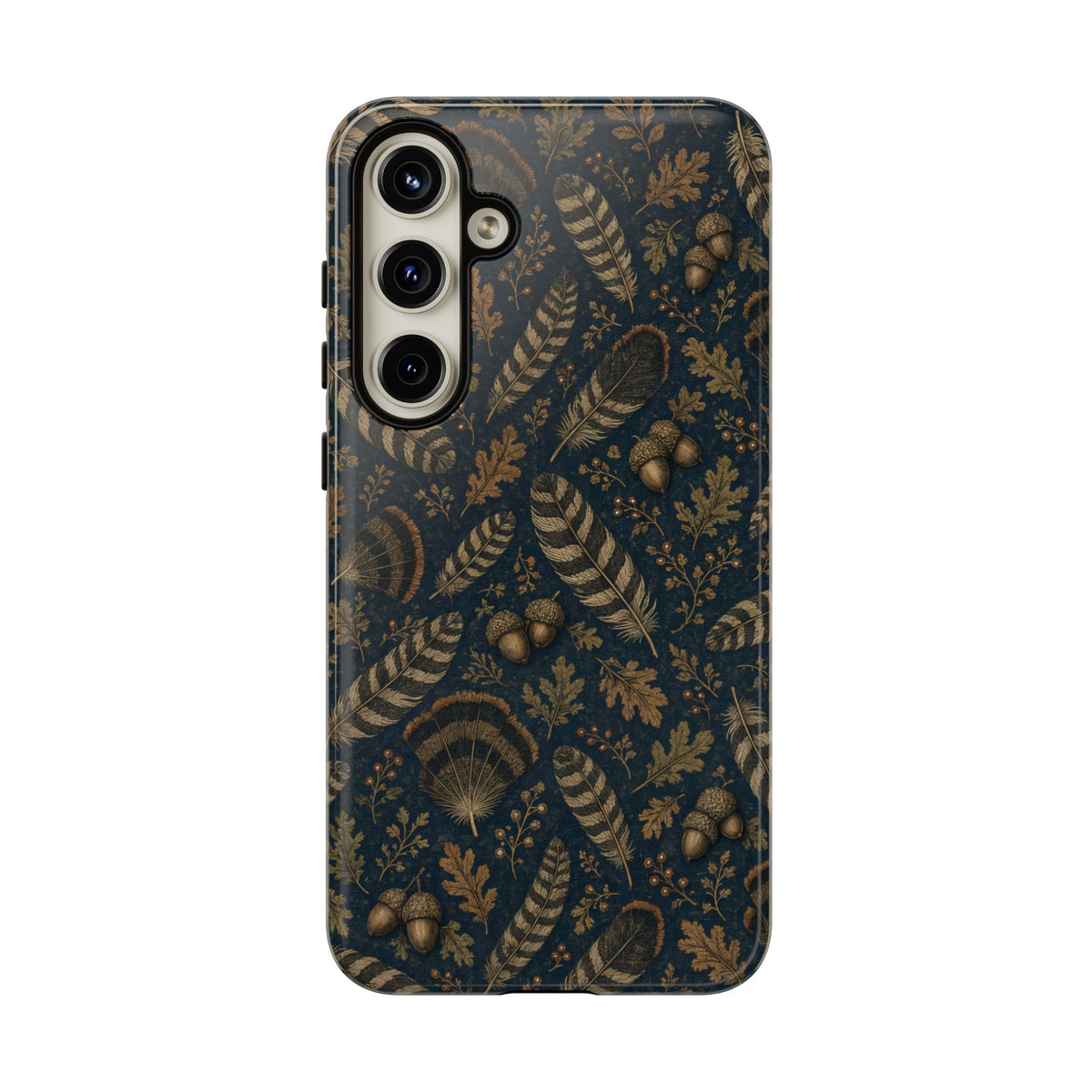 Navy Feathers Tough Case