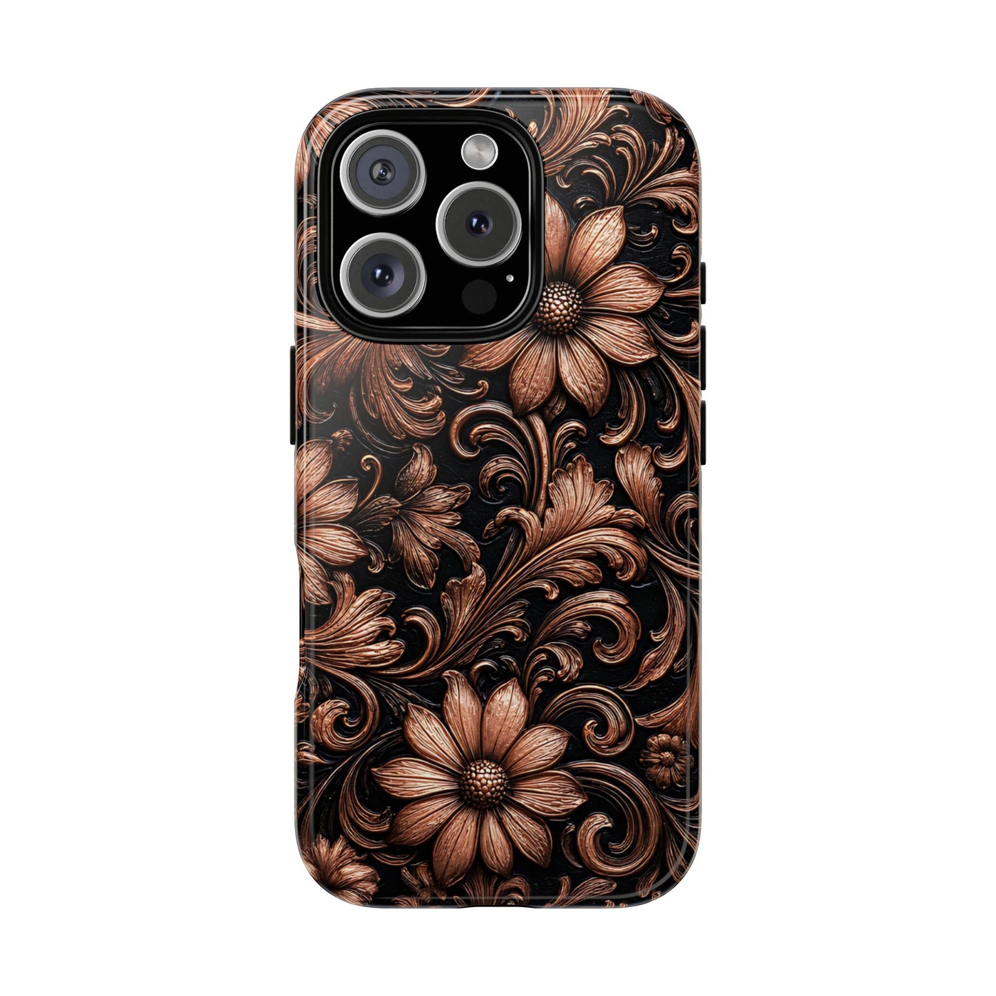 Rose Gold Floral Tough Case