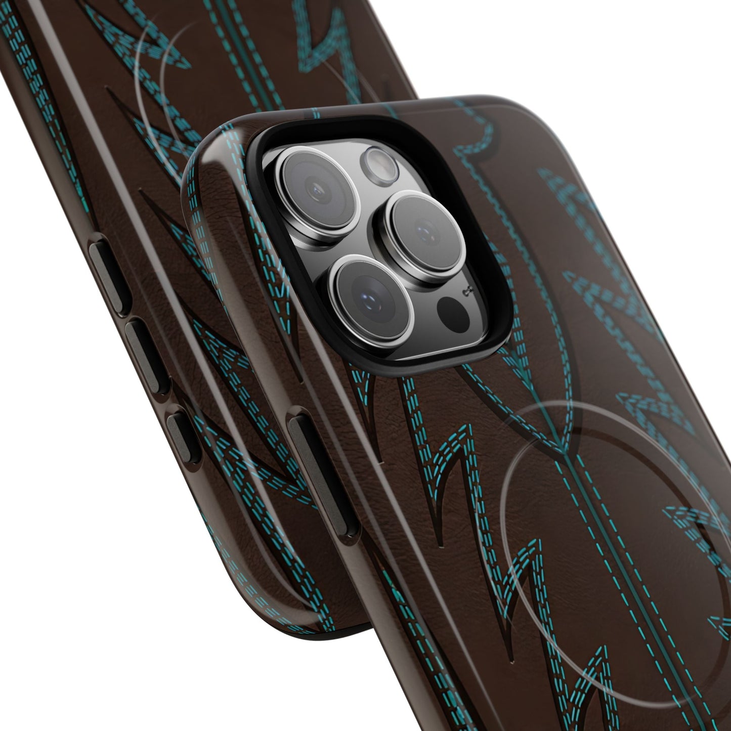 Boot Closeup Brown Turquoise Magnetic Case