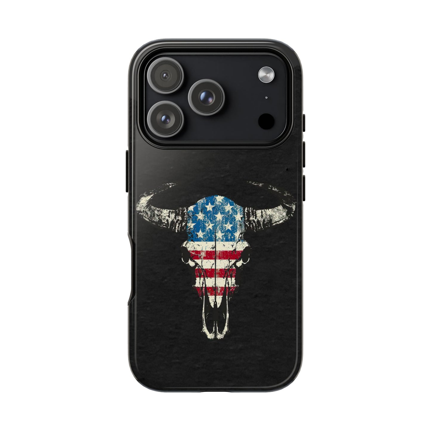 Patriotic Bull Skull Tough Phone Case