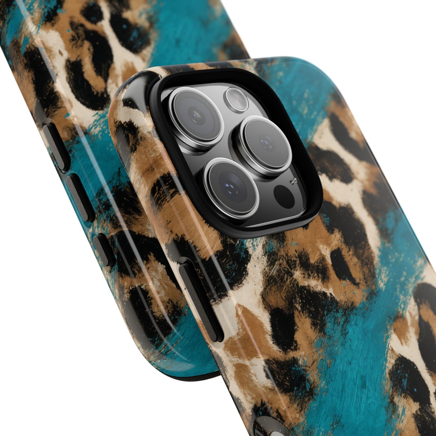 Turquoise Leopard Tough Case