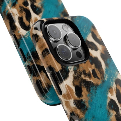 Turquoise Leopard Tough Case