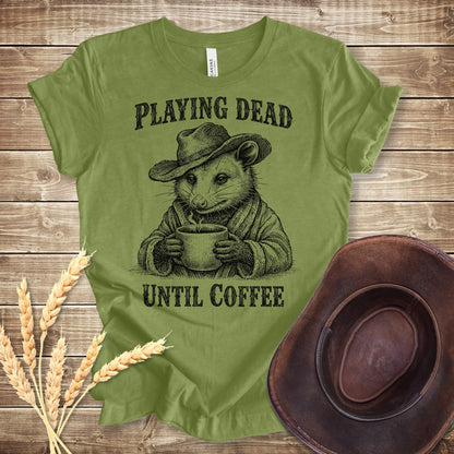 Playing Dead T Shirt - Heather Green