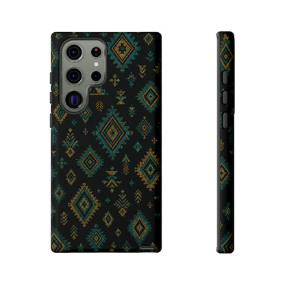 Turquoise Gold Aztec Tough Case