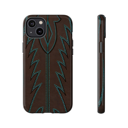 Boot Closeup Brown Turquoise Tough Case